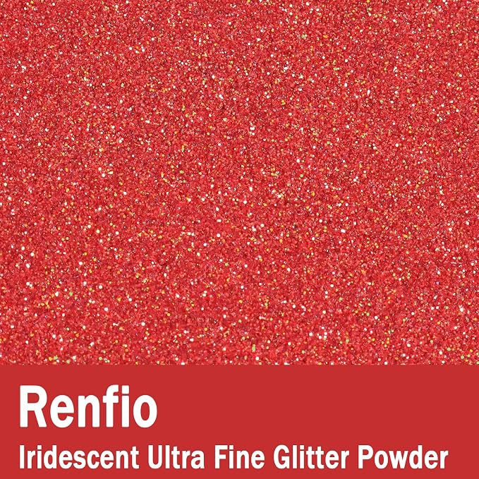 Renfio Iridescent Ultra Fine Glitter Powder Resin Supplies Glitters 1.94 Oz PET - Image 2