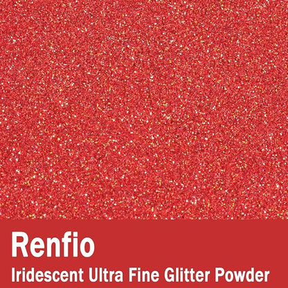 Renfio Iridescent Ultra Fine Glitter Powder Resin Supplies Glitters 1.94 Oz PET - Image 2