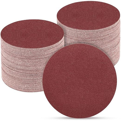 5 Inch 100 PCS Sanding Disc 100 Grit, Hook and Loop Sanding Discs by POTUINOM