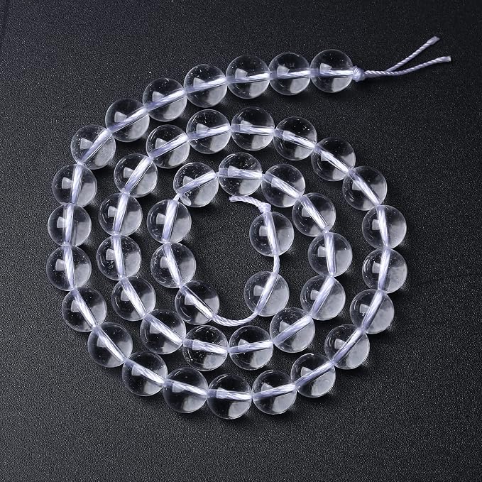 AAAAA Natural Clear White Crystal Quartz Beads Round Loose Spacer Beads - Image 5