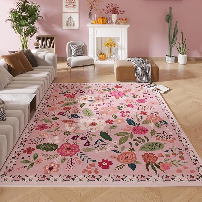 Rugcomf Area Rugs 8x10 Rug for Living Room Clearance Washable Boho Area Rug Non - Image 8