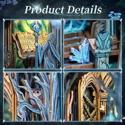 Fsolis Book Nook Kit, DIY Miniature Room House Kit 3D Wooden Puzzle Craft Kit - Image 6