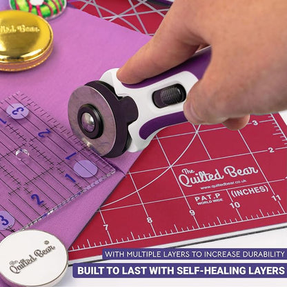 The Quilted Bear Rotating Cutting Mat 12" x 12" - Image 5