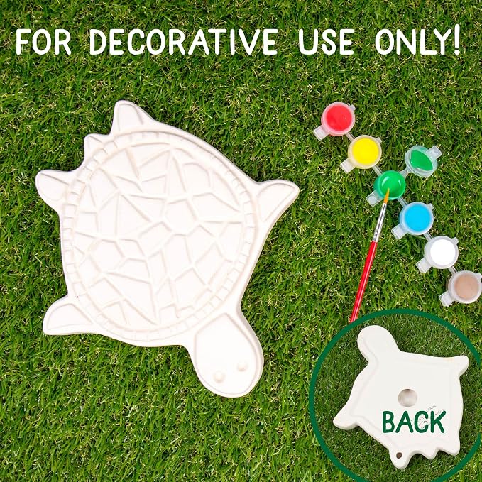 Creative Roots Mosaic Turtle DIY Stepping Stone Kit, Includes Ceramic Stone & 6 - Image 2