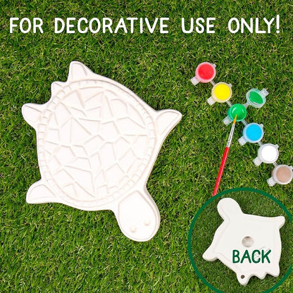 Creative Roots Mosaic Turtle DIY Stepping Stone Kit, Includes Ceramic Stone & 6 - Image 2