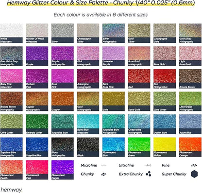 Hemway Polyurethane & Epoxy Resin Glitter 100g / 3.5oz Metallic Crystal Flake - Image 8