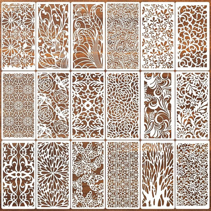 Floral Stencils for Crafts Reusable Damask Texture Stencils for Painting by zosylley