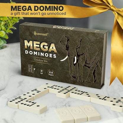 Mega Large 3" Dominoes Set for Adults and Kids – Dominoes Double 6 Classic - Image 7