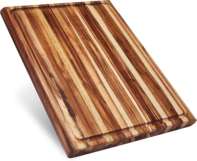 Sonder Los Angeles, XXL Thick Edge Grain Teak Wood Cutting Board by SonderLosAngeles