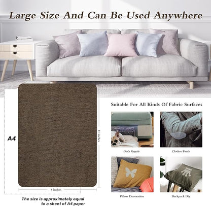 Fine Linen Repair Patches, Self-Adhesive Linen Fabric Patches, 8X11 inch Extra - Image 4