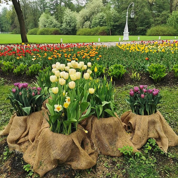 Garden Burlap Roll, Seed Cover, Weed Barrier, Aisle Runner Plant Cover Tree - Image 4