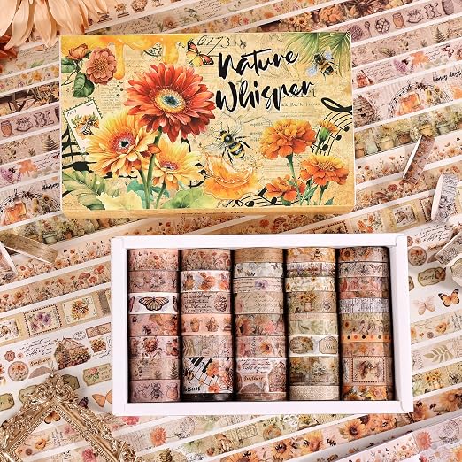 Natural Washi Tape Set, 42 Rolls - Image 2