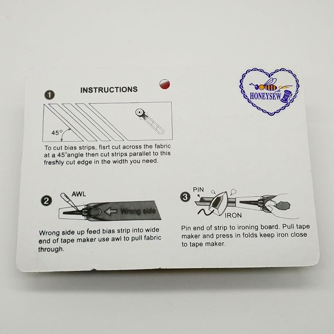 HONEYSEW Bias Tape Maker Set 6MM 12MM 18MM 25MM Sewing Quilting Tools - Image 2