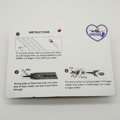 HONEYSEW Bias Tape Maker Set 6MM 12MM 18MM 25MM Sewing Quilting Tools - Image 2