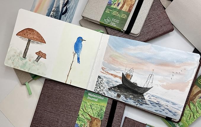 Watercolor Journal, 140 LB, 300 GSM, tumuarta Cotton Paper, Cold Press - Image 3