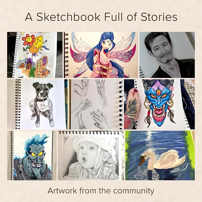 Artist’s Sketchbook Hardcover – 200GSM Very Thick Paper – Spiral Sketch Book - Image 6
