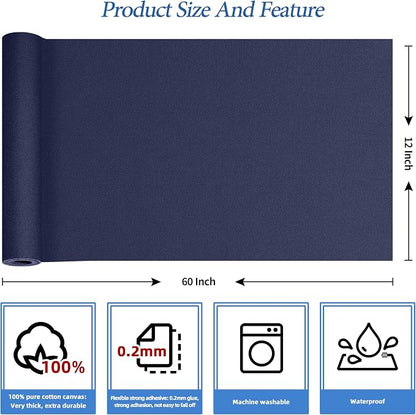 KING MOUNTAIN Canvas Iron on Patch, Waterproof 100% Cotton Fabric Repair Patch - Image 3