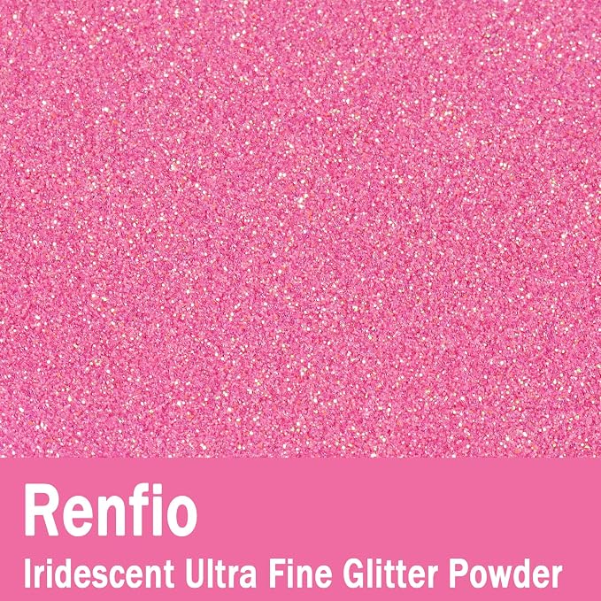 Renfio Iridescent Ultra Fine Glitter Powder Resin Supplies Glitters 1.94 Oz PET - Image 2