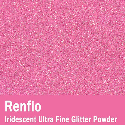 Renfio Iridescent Ultra Fine Glitter Powder Resin Supplies Glitters 1.94 Oz PET - Image 2