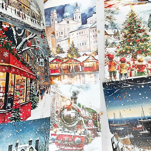 Washi Tape Set, 3 Rolls City Landscape Stickers - Image 3