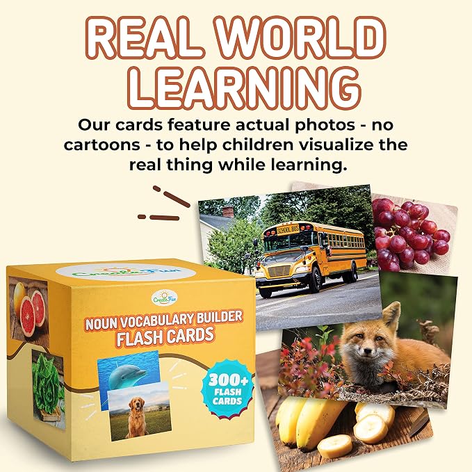 300 Noun Vocabulary Builder Flash Cards, Photo Cards - Image 7