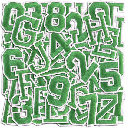 Letter and Number Iron On Patches, A-Z Alphabet and Numbers 0-9 Embroidery by Cazzon