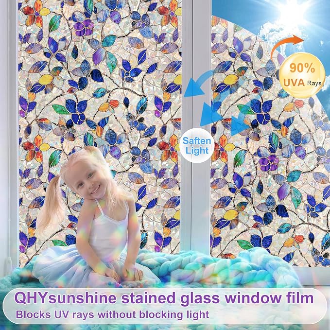 Window Privacy Film Stain Glass Window Film Rainbow Window Film Window clings - Image 3