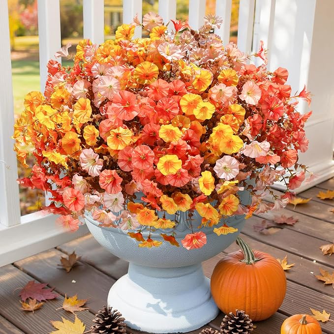 Fake Mums Fall Artificial Flowers Plants - Image 8