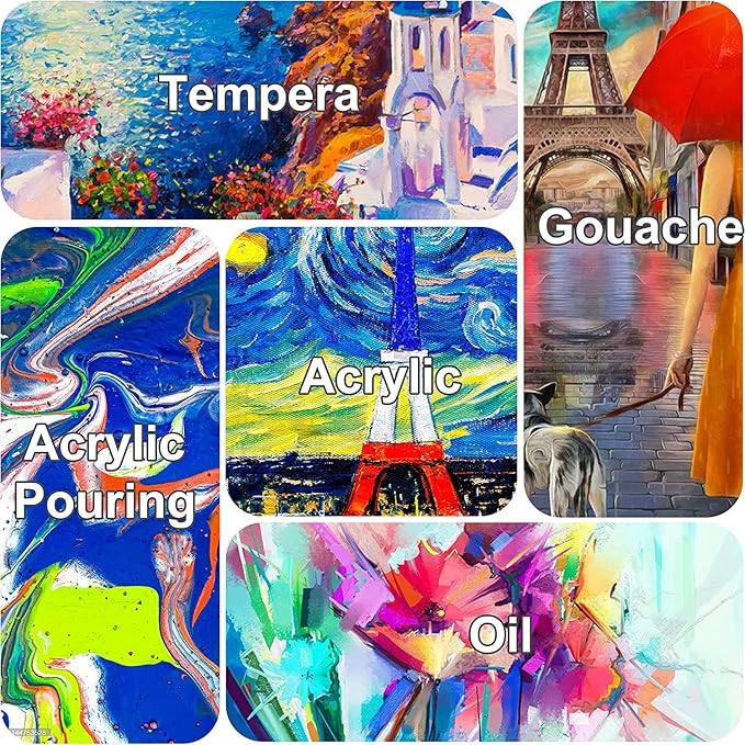 Stretched Canvases for Painting 6x6 Inch 7-Pack, 10 oz Triple Primed Acid-Free - Image 4