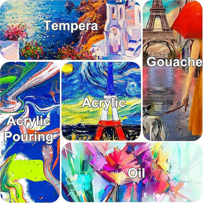 Stretched Canvases for Painting 6x6 Inch 7-Pack, 10 oz Triple Primed Acid-Free - Image 4