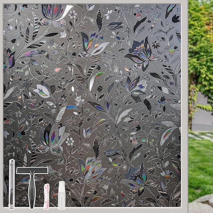 NINETREX Window Privacy Film, Decorative Window Film Frosted, Stained Glass by NINETREX
