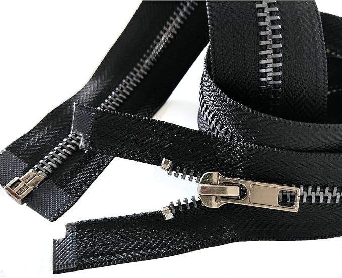 Leekayer 2PCS #5 27 Inch Zipper Black Nickel Teeth Zipper Black Metal Zipper - Image 8