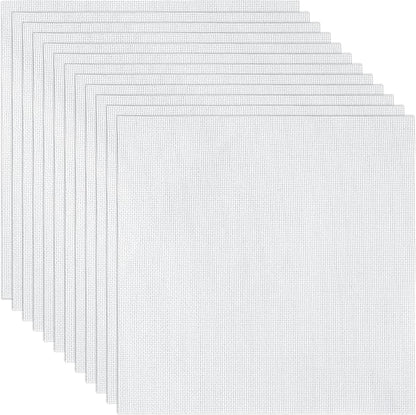12 PCS Aida Cloth 14 Count White Cross Stitch Fabric by XEmbro