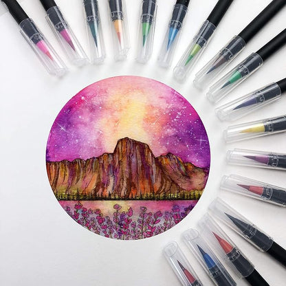 Professional Watercolor Brush Markers Pen 48 Colors of Ohuhu, Water Based - Image 5