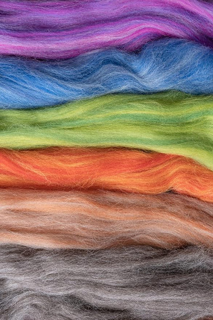 Kondoos multi Colored Natural Wool roving, 1 lb. Best Wool - Image 8