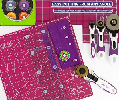 The Quilted Bear Rotating Cutting Mat 12" x 12" - Image 7