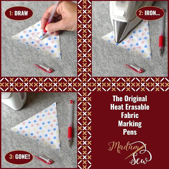 Madam Sew Heat Erasable Fabric Marking Pens - Image 6