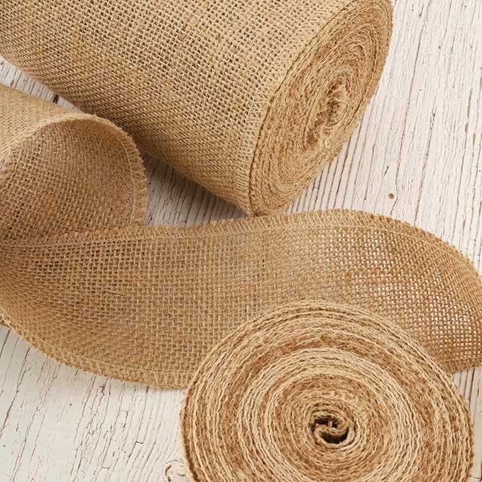 LaRibbons 6 Inch Burlap Wide Fabric Craft Ribbon，10 Yard, Natural Brown Ribbon - Image 7