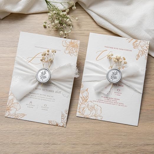 PONATIA Silver Wax Seal Stickers -50pcs Eucalyptus Self- Adhesive Wedding Seal - Image 7