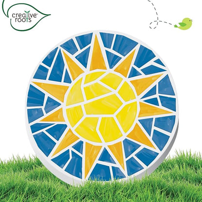 Creative Roots Mosaic Sun Stepping Stone Kit, Includes 7-Inch Ceramic Stepping - Image 4