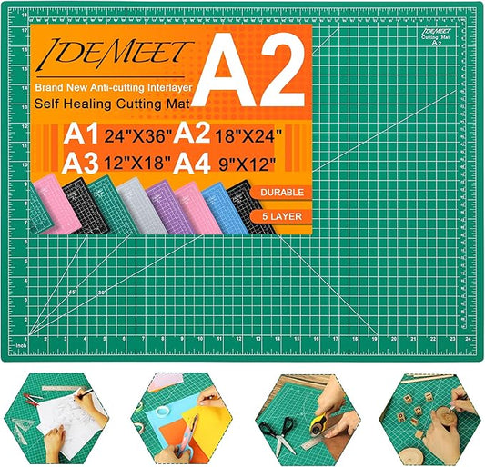 Density-upgraded 18" x 24" Self Healing Sewing Mat, Idemeet Rotary Sewing Mat by IDEMEET