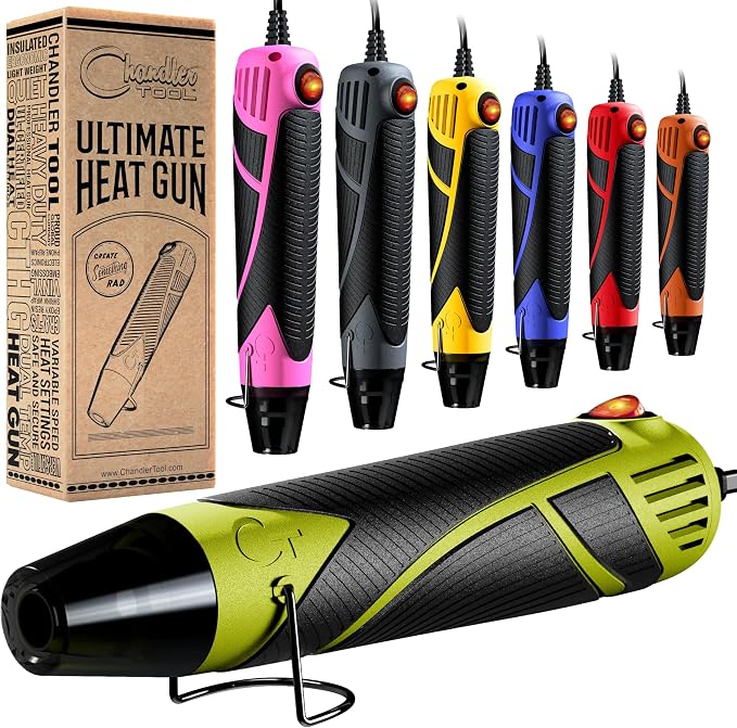 Heat Gun for Crafting, Mini Dual Temp Hot Air Gun Tool for Epoxy Resin by ChandlerTool