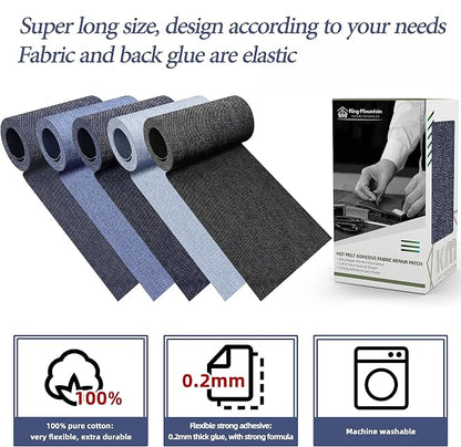 KING MOUNTAIN Iron-on Repair Patch, Jeans and Clothing Repair and Decoration Kit - Image 3
