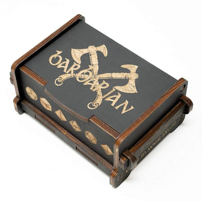 Dice Box - BLACK - 6x4x3 Also holds jewelry and great by Handmade