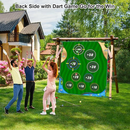 Golf Chipping Game Mat, Double Sided Golf Hitting Mat, 6x5 FT Golf Practice Mat - Image 3