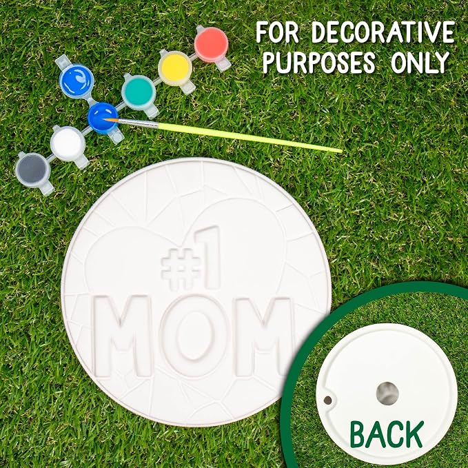 Creative Roots Paint Your Own #1 MOM Stepping Stone, Craft Kits - Image 3