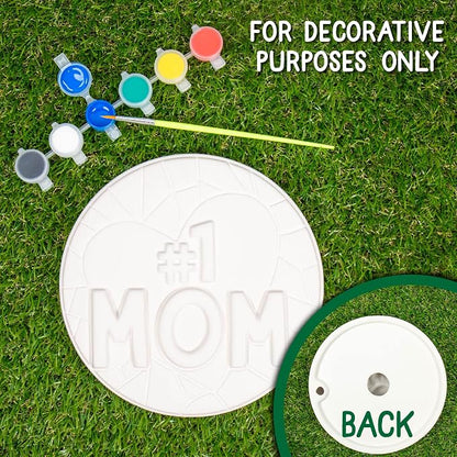 Creative Roots Paint Your Own #1 MOM Stepping Stone, Craft Kits - Image 3