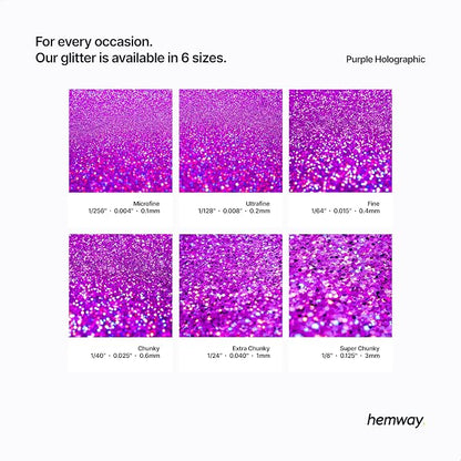 Hemway Polyurethane & Epoxy Resin Glitter 100g / 3.5oz Metallic Crystal Flake - Image 3