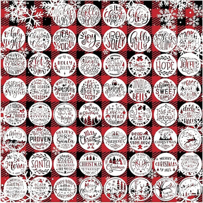 Small Stencils for Painting on Wood Reusable, 3 Inch Reusable Stencil for Craft by Hosomono