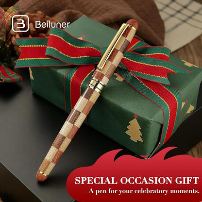 BEILUNER Luxury Wood Ballpoint Pen Writing Set, Chess Style - Image 5